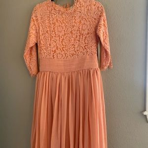 Dainty Jewells  Bridesmaid dress or nice Sunday dress, coral color, size medium.